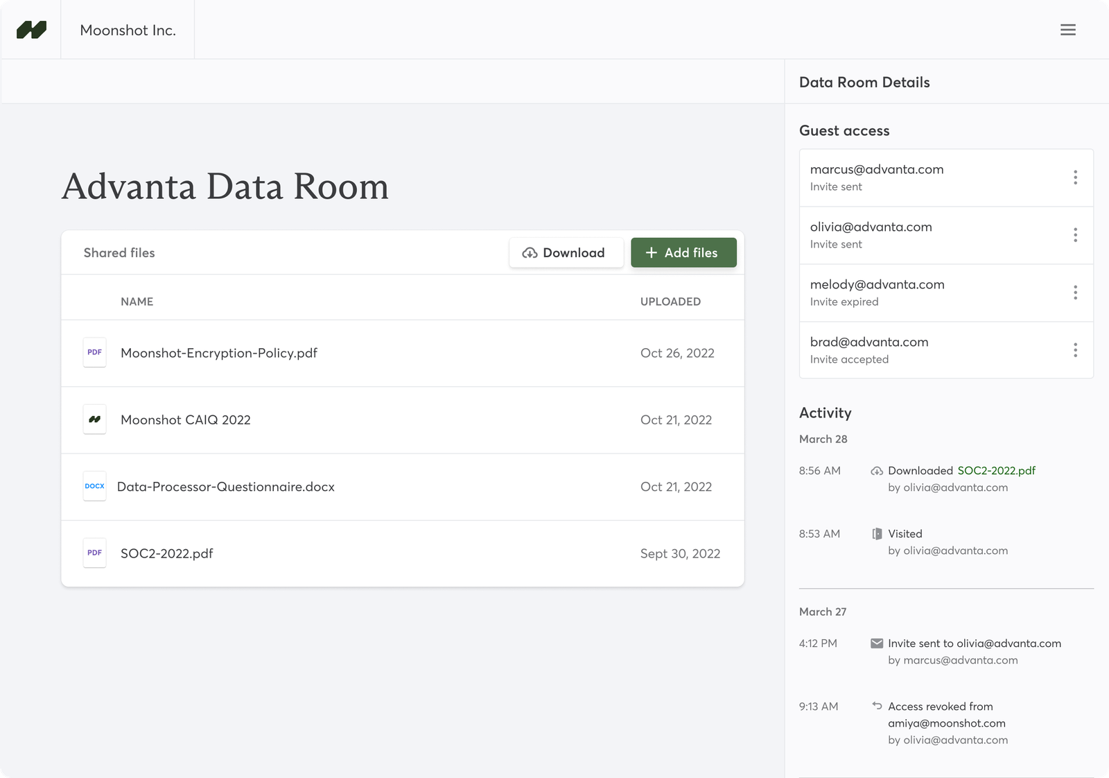 HyperComply Data Rooms